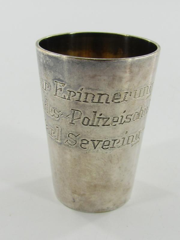 Silver presentation cup for police school 'Carl Severing'