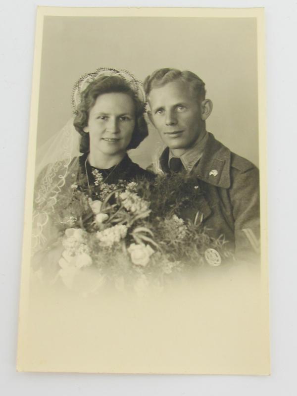 Portrait Photo of a Panzer Soldier and his Wife