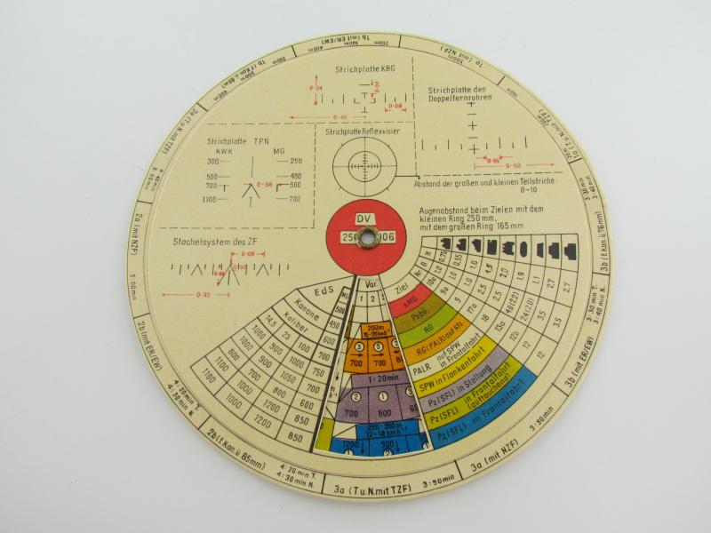 Wehrmacht Panzer shooting calculating disc...Rare!