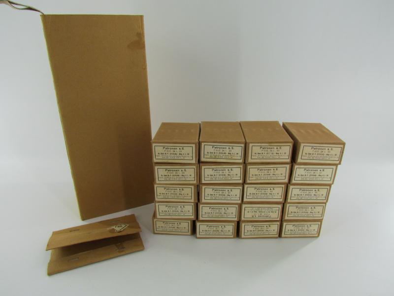 K98 Ammunition Boxes In Their Original Sleeve ( Trageschlaufe )