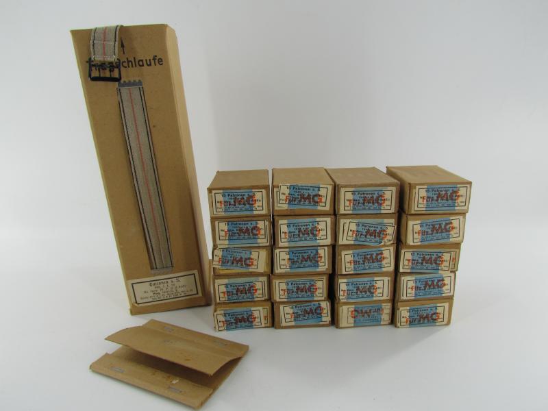MG Ammunition Boxes In Their Original Sleeve ( Trageschlaufe )