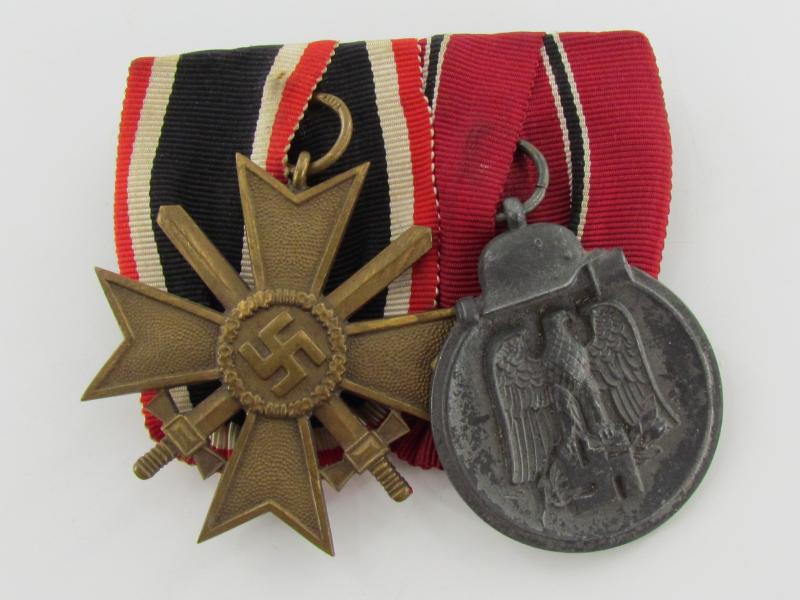 Two piece medal bar KVK2 + Ost medal