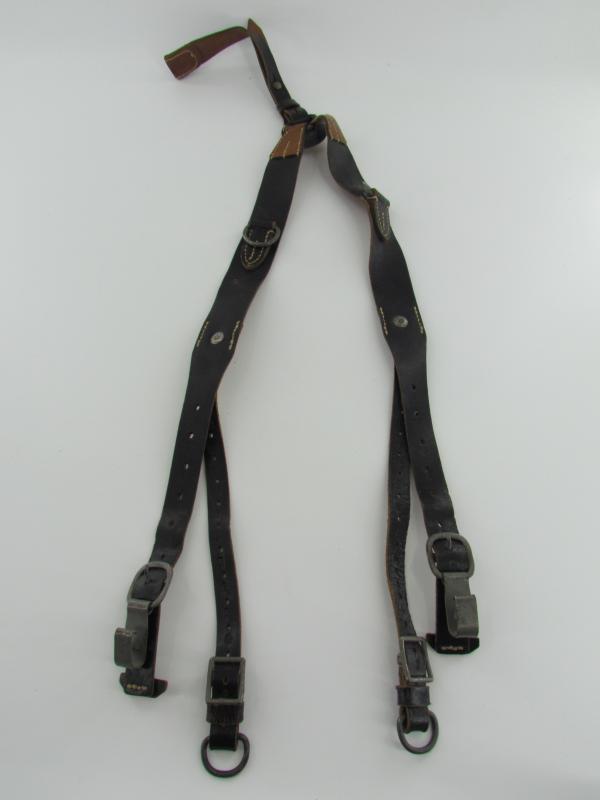 MINT Wehrmacht leather Y-straps ‘Koppeltragegestell’ by Curt Vogel 1944