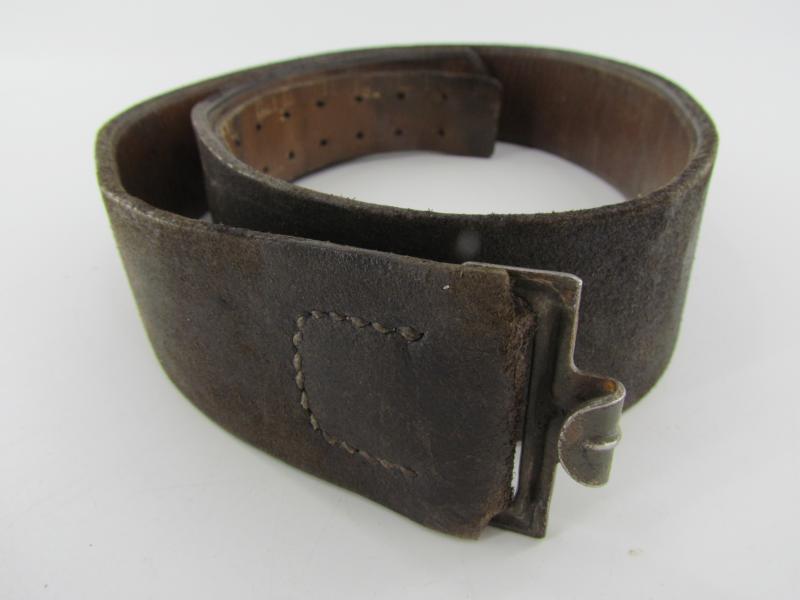 Wehrmacht /SS Leather Equipment Belt...Maker Marked 1942