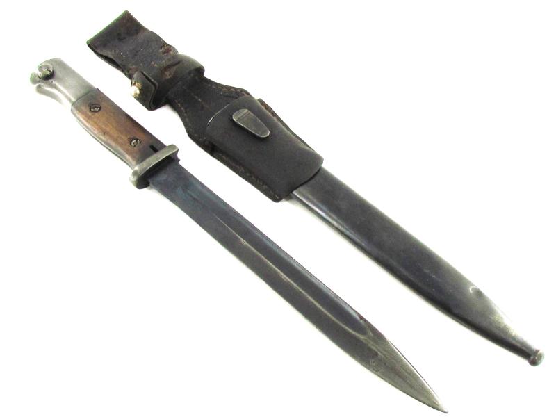 K98 Bayonet (Seitengewehr) With Matching Scabbard and Frog S/155K