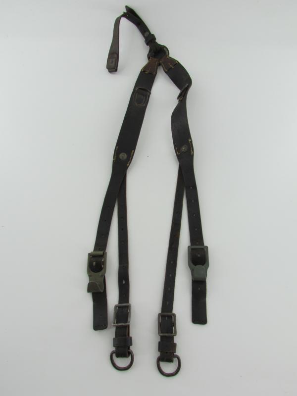 Wehrmacht leather Y-straps ‘Koppeltragegestell’ RB Numbered