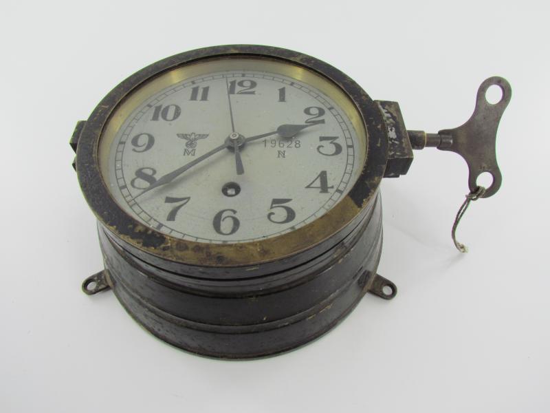 Kriegsmarine ships clock by Kieninger & Obergfell