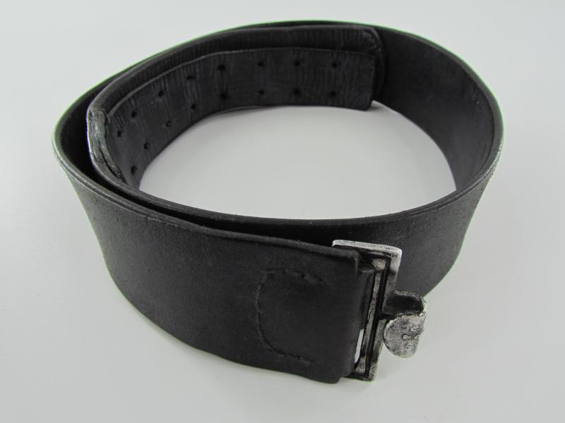 Wehrmacht /SS Leather Equipment Belt with aluminum hook ( O&C )