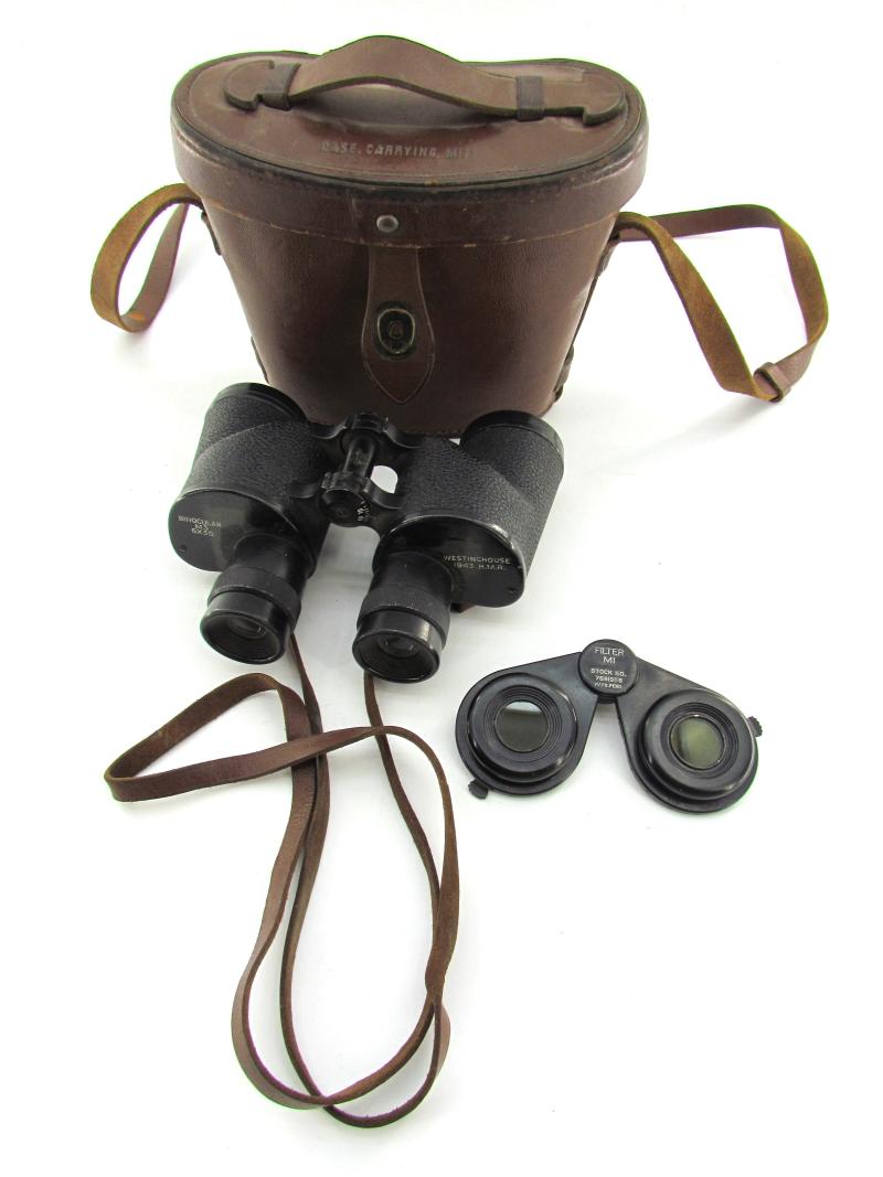 US WWII M3 6x30 binoculars made by Westinghouse 1943