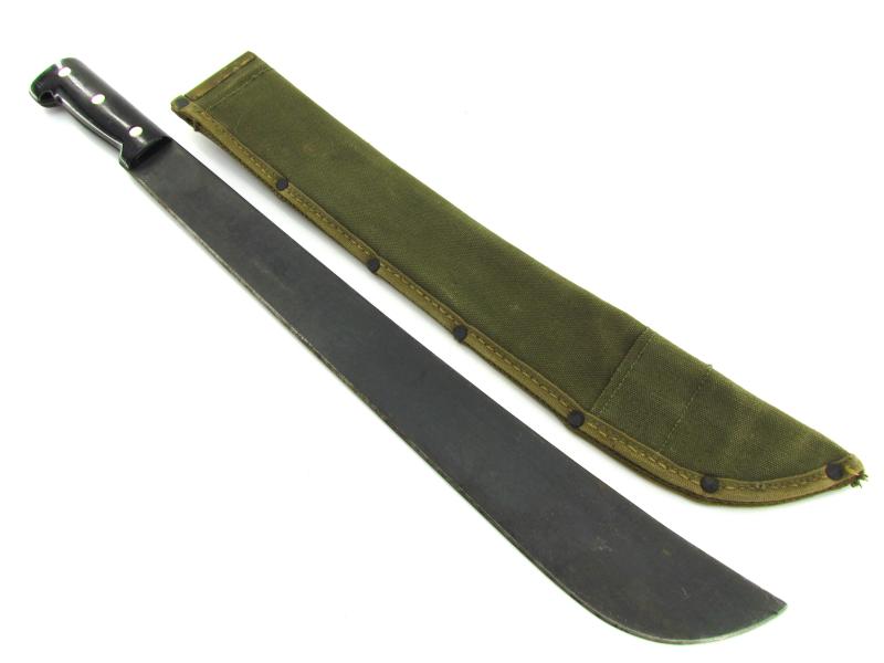 US WWII Machete with Canvas Scabbard British Made