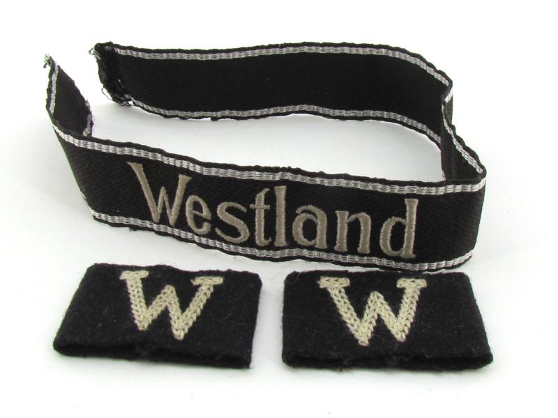 Waffen-SS cufftitle Westland & Matching Slip on cyphers