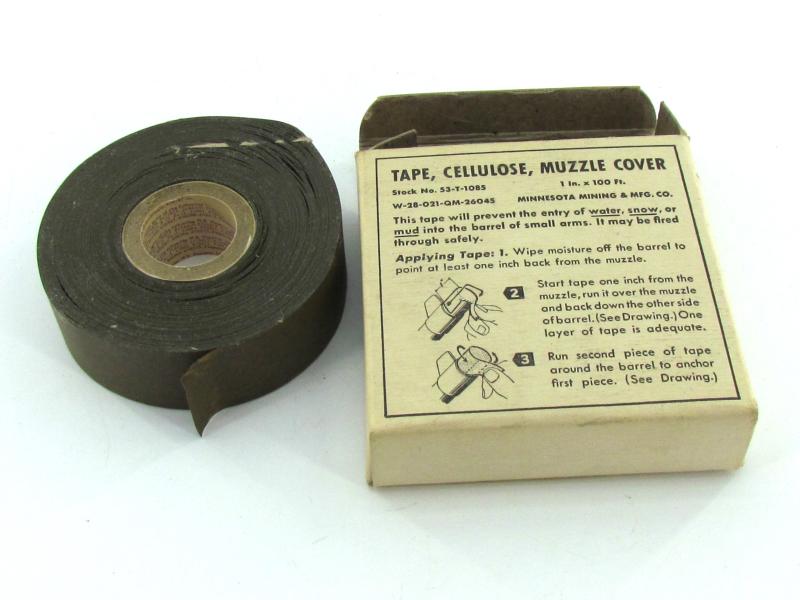 US WWII 3M Cellulose Muzzle Tape Cover in original box