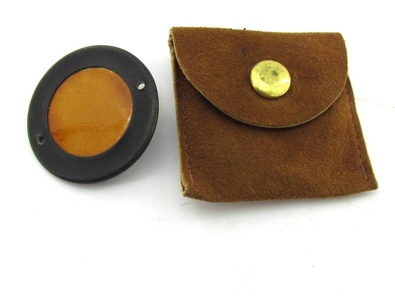 WW2 Radium Luminous Disk (1942 R.L.I.) with Original Leather Pouch