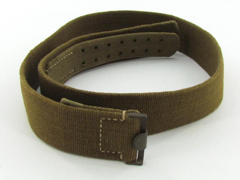 Wehrmacht ‘Afrikakorps’ tropical webbing belt with canvas tongue