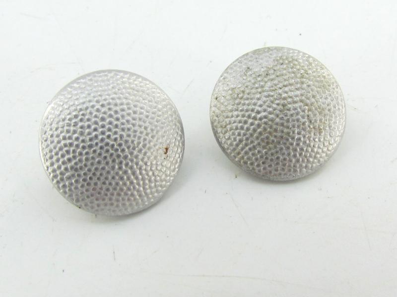 2x Wehrmacht 16 mm Uniform Silver Buttons