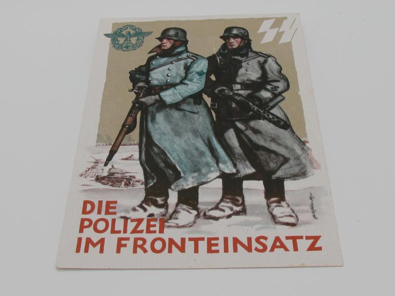 Postcard : SS-Polizei Propaganda Postcard