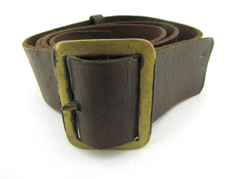 British WWII Leather Belt Maker Marked