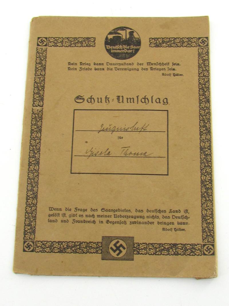 German WWII Era certificate booklet ( Zeugnisheft )