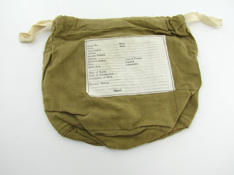 US WWII personal effects bag