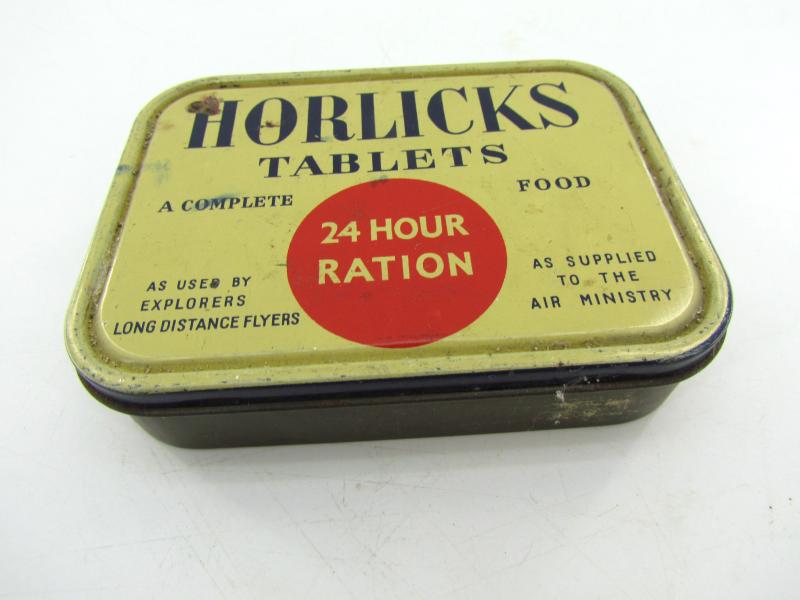 British WWII  Horlicks 24 Hour Ration Tin ( empty )