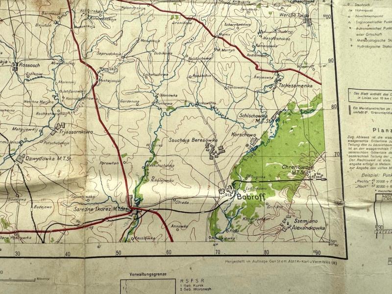 Deutsche Heereskarte Sonderausgabe A52 'Woronesh'