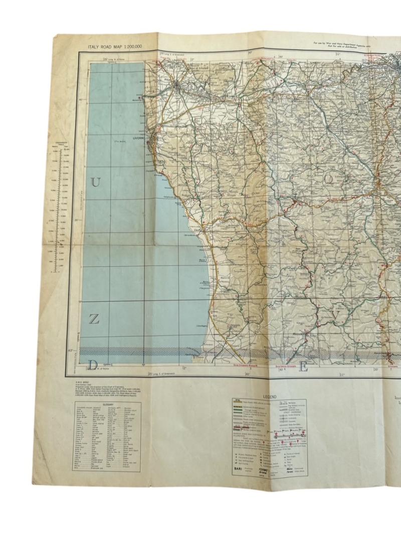 US WWII Road Map for the Italian Campaign ( Sheet nr 13 )