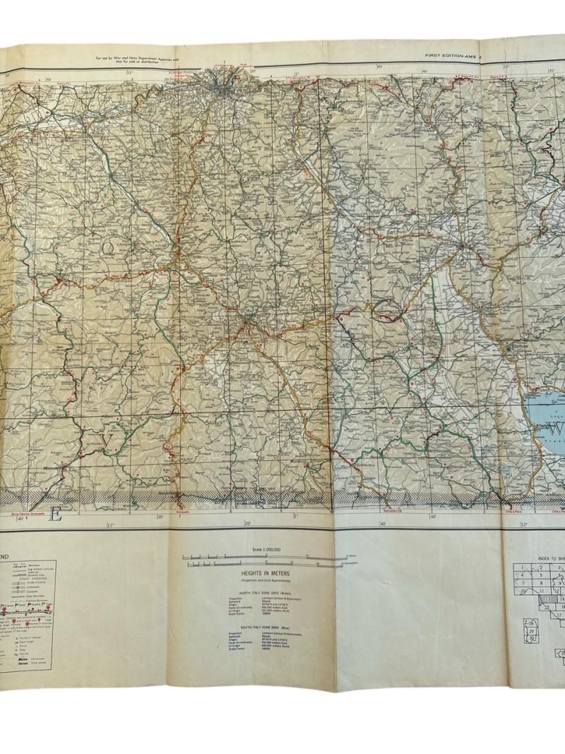 US WWII Road Map for the Italian Campaign ( Sheet nr 13 )