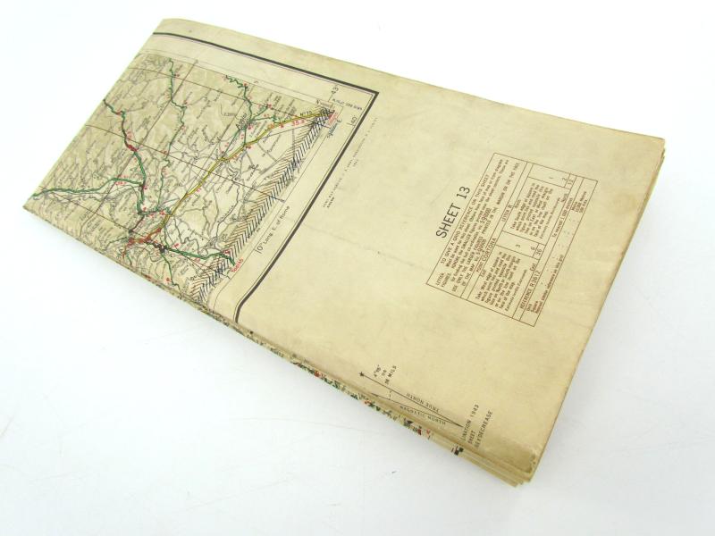 US WWII Road Map for the Italian Campaign ( Sheet nr 13 )