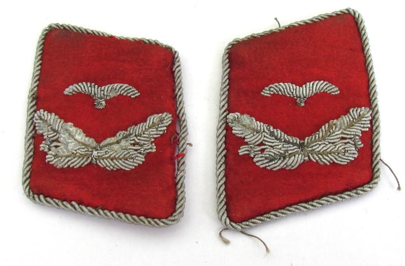 Luftwaffe Leutnant Collar Tabs for anti-aircraft ‘Flak’