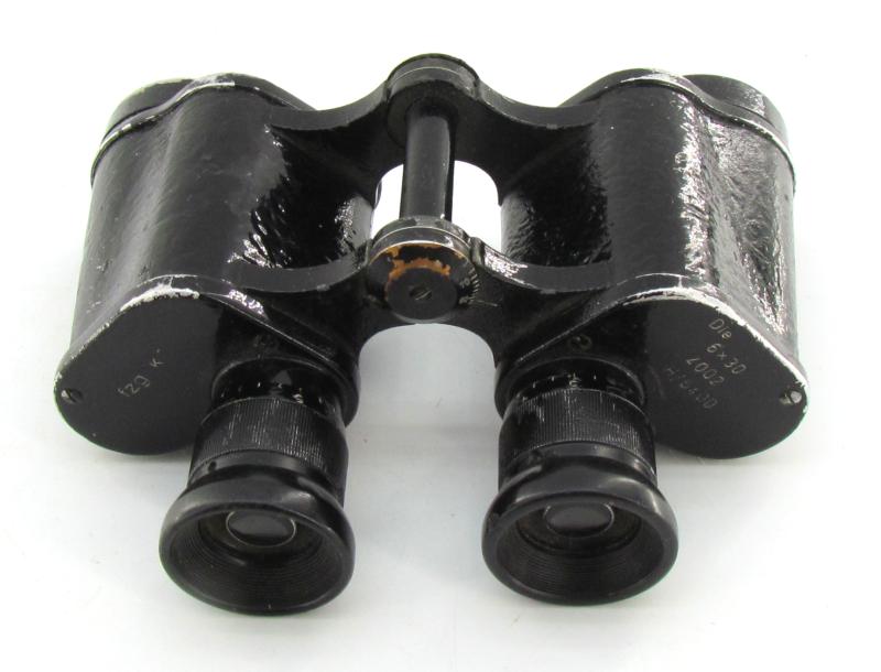 German WWII 6x30 Binoculars – Maker Code “fzg” (Feinmechanik GmbH, Kassel)