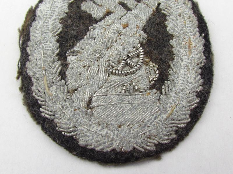 Rare Original Luftwaffe Flak Badge – Bullion Cloth Version