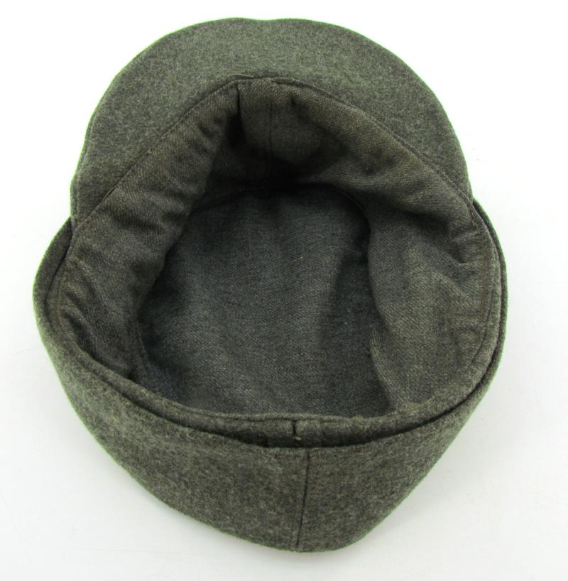 Late war Italian made double button Heer M43 field cap