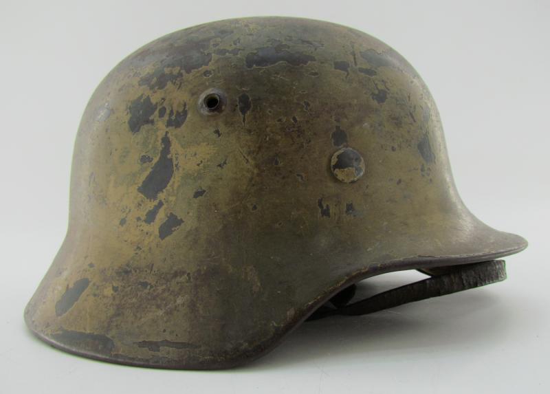 M35 Luftwaffe double decal ‘Normandy’ camouflage helmet SE64