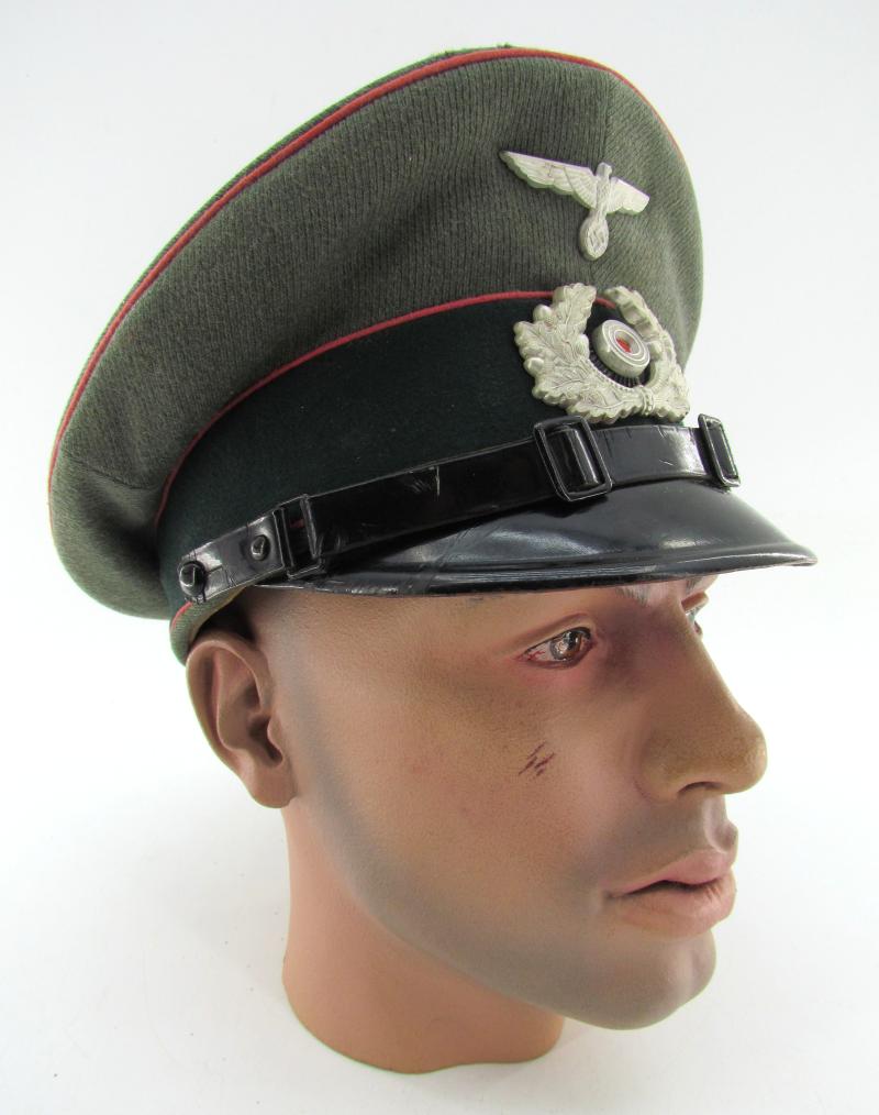 Wehrmacht Heer Panzer EM/NCO Visor Cap (Schirmmütze) – G. Teufel Sohn, 1937