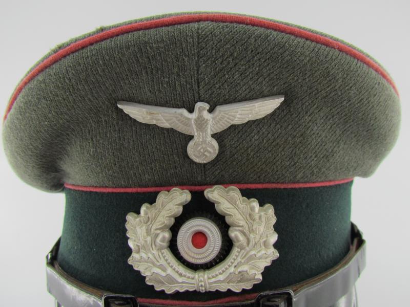 Wehrmacht Heer Panzer EM/NCO Visor Cap (Schirmmütze) – G. Teufel Sohn, 1937
