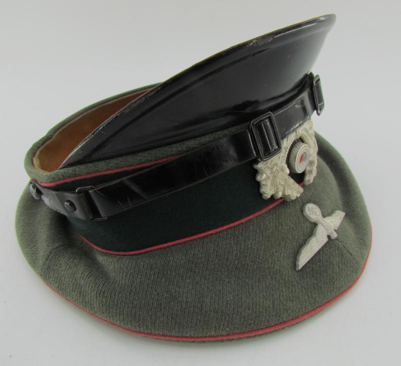 Wehrmacht Heer Panzer EM/NCO Visor Cap (Schirmmütze) – G. Teufel Sohn, 1937