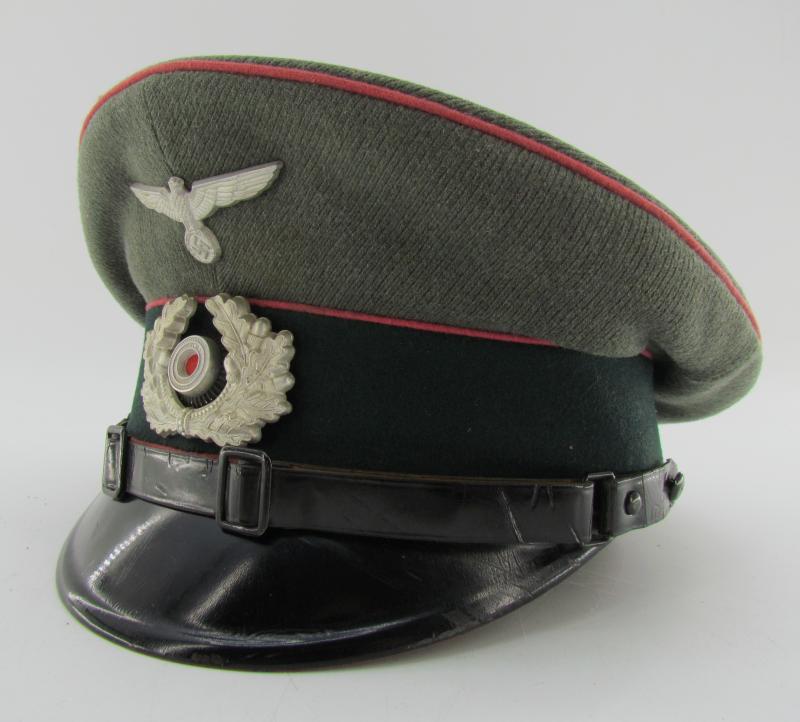 Wehrmacht Heer Panzer EM/NCO Visor Cap (Schirmmütze) – G. Teufel Sohn, 1937