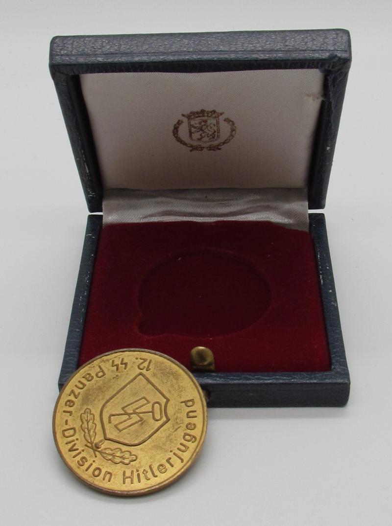 12th SS Panzer Division HJ Commemorative Medallion, with Case