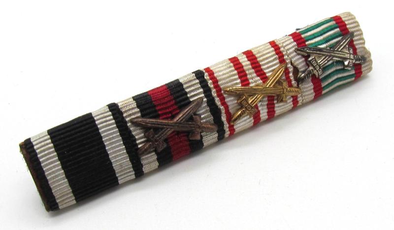 German WWI 4-Piece Ribbon Bar ( Bandspange )