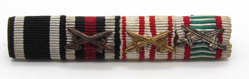 German WWI 4-Piece Ribbon Bar ( Bandspange )