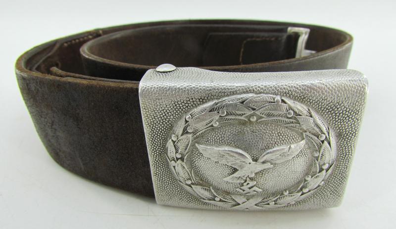 Luftwaffe Tabbed Alumium Belt Buckle ( 1937 LBA ) with Belt