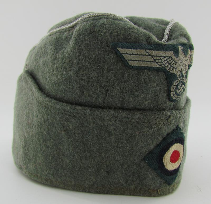 Wehrmacht (Heer) Field Cap (Schiffchen), Field-Upgraded to Officer