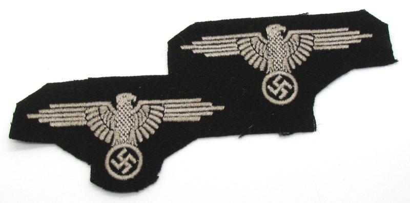 2x Waffen-SS Sleeve Eagles on a factory Sheet
