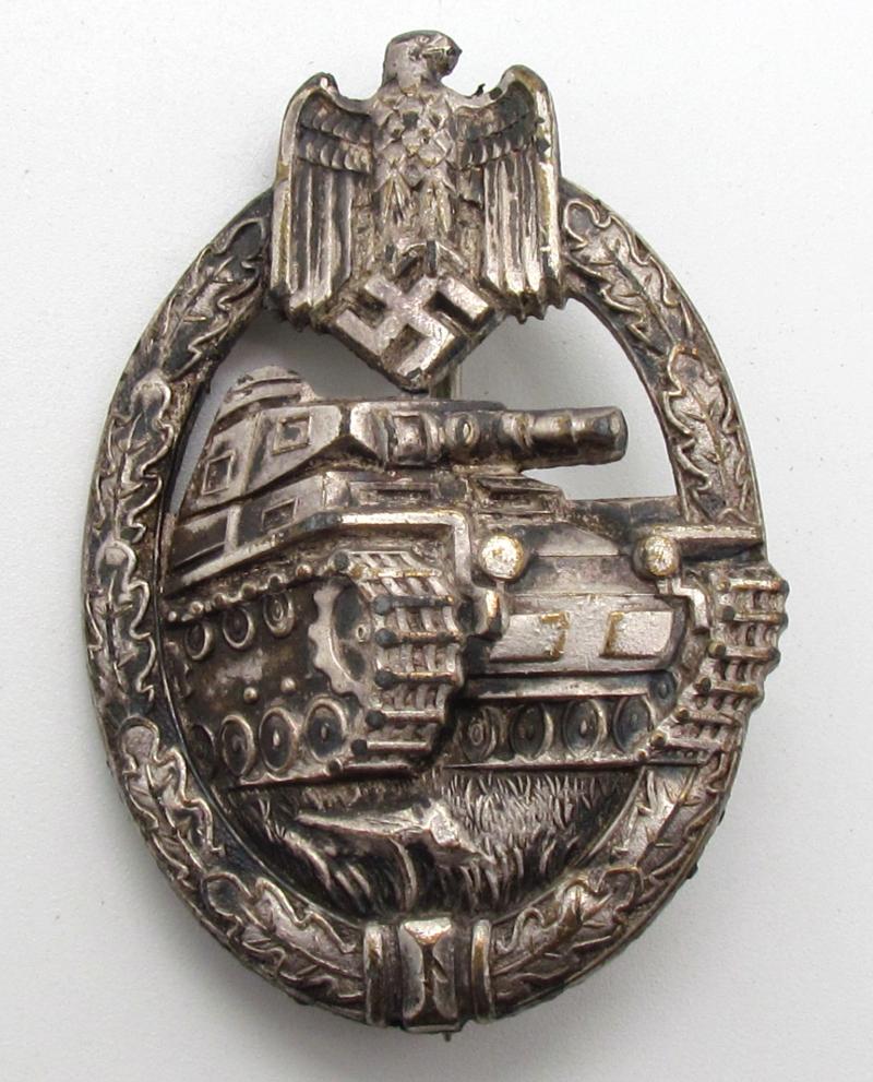 Panzer assault badge in silver