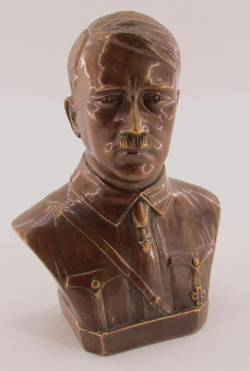 Brass Material Bust of Adolf Hitler