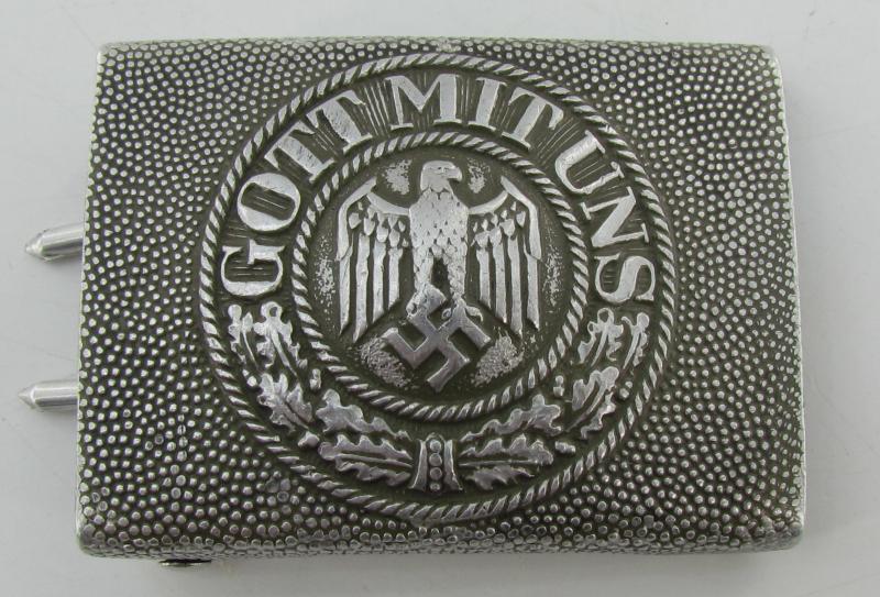 Wehrmacht (Heer) EM-NCO's Aluminum Belt Buckle ( RS&S )
