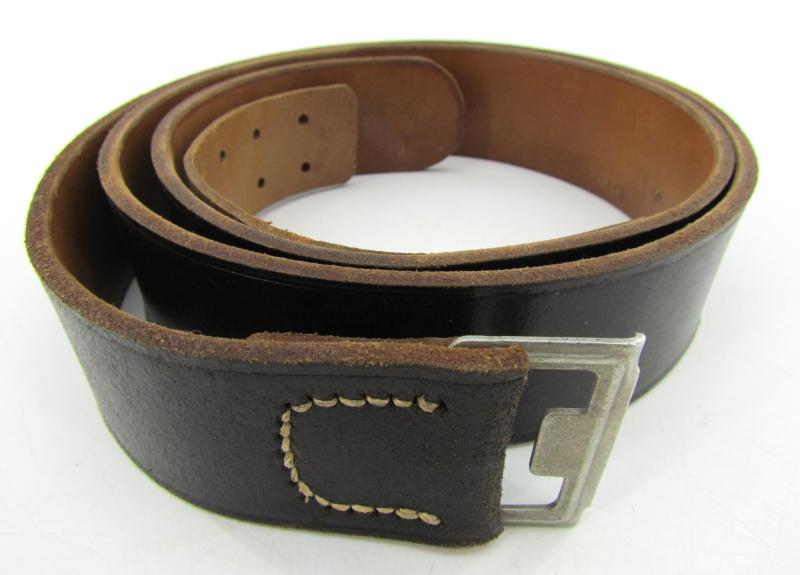 Leather equipment belt with rare catch ( Police )