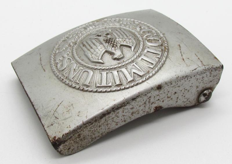 RARE Wehrmacht (Heer) steel belt buckle by Dr. Franke & Co 1942 in silver
