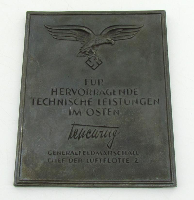Luftwaffe non-portable award for accomplishments in the East