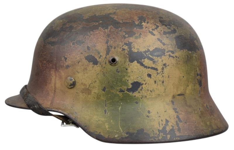 M35 Luftwaffe double decal ‘Normandy’ camouflage helmet SE64